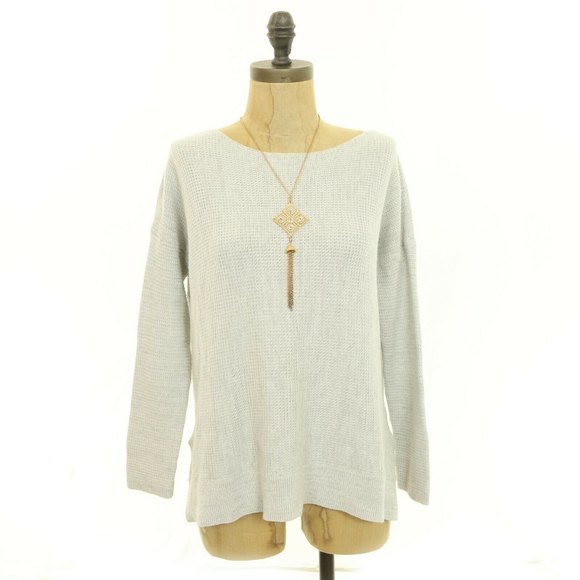 Soft Joie Kashani Sweater Top Size S Wool Blend Textured Gray Oversized B85 - Picture 1 of 5